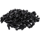 100 Pcs 3mm x 10mm Thread Hexagon Head Self Tapping Screws Black H6Q2