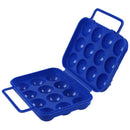 Blue Folding Plastic Eggs Carry Case Box (For 12 eggs) for Picnic Container C7A8