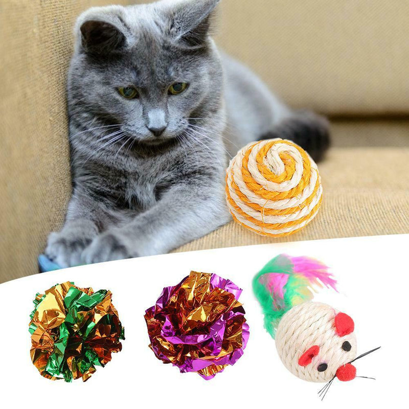 Wood Feather Mice Cat Dangle Three-Section Telescopic Roped Rod Pets Supply