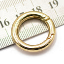 6Pcs Alloy Round Spring Snap Hooks Clip Metal Keychain Carabiner Circle Hook