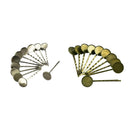 20Pcs Brass Hair Slide Clips Cabochon Setting Blanks Tray Findings DIY Craft