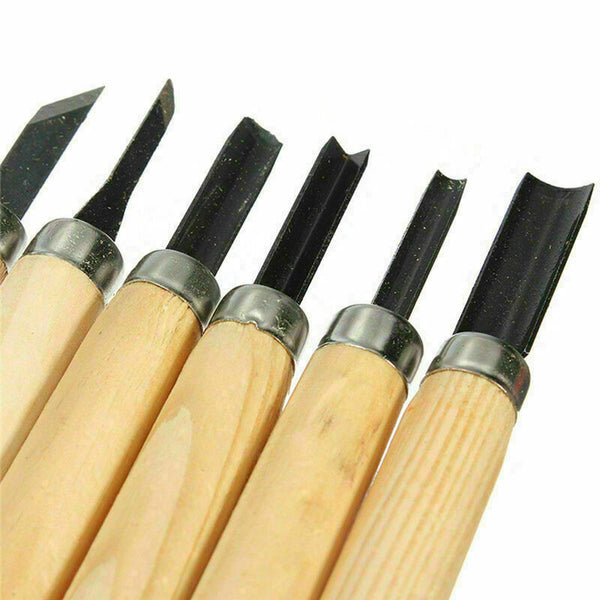 1 set of 12 Wood carving Hand Chisel Tool For Woodworking Gouges Kit