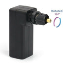 Right Angle Digital Optical Toslink Fiber Optic Adaptor, 360 Degree RotatablK3Z6