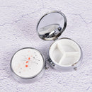 New Metal Folding pill case Medicine Organizer Box Makeup Storage Container  3C
