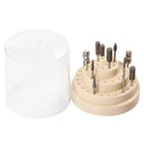 48 Holes Nail Art Drill Grinding Head Bit Holder Display Storage Box Nail D
