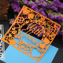 2 X With Love Square Photo Cutting Dies Stencil DIY Scrapbook Mould Craft