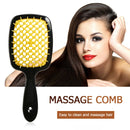 Wide Teeth Air Cushion Comb Home Hairdressing Styling Massage Comb (Yellow) A
