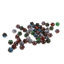 50pcs Six Sided D20 Polyhedral Dice with Double Colors & Numbers 16mm