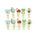 10 PCS Butterfly Bee Wood Clips Photo Paper Pegs Clothespin Craft Decor ~ FT