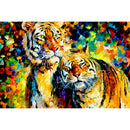 1000pcs DIY Oil Painting Tiger Puzzle Educational Assembling Jigsaw Toys A