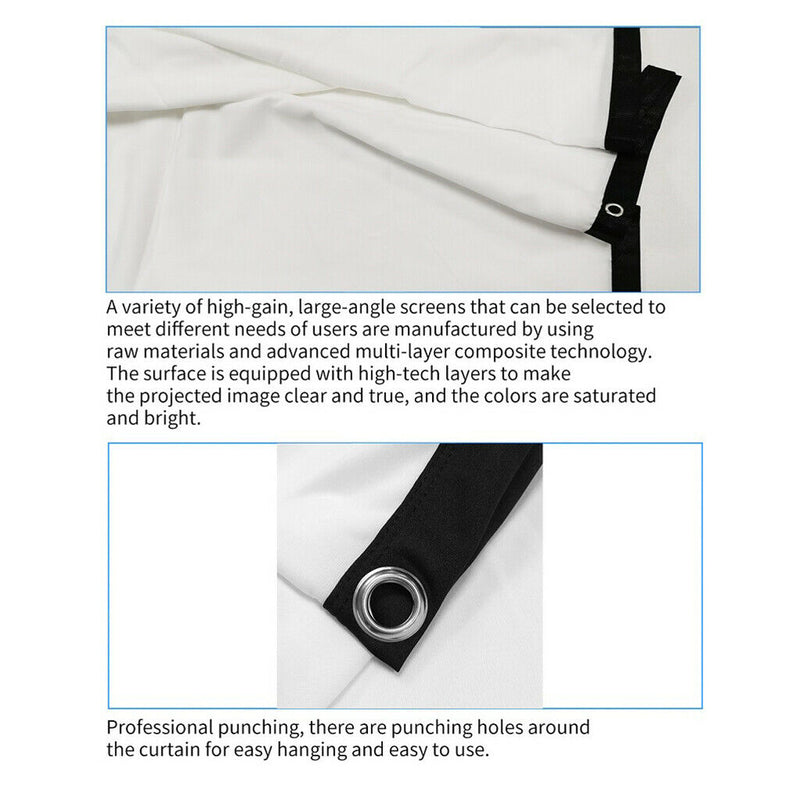 Foldable Movie Projection Screen for Home Theater 150 in(332x187cm) 16:9