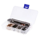 200 Sets Leather Rivets Hexagon Single Cap Rivets Studs with Fixing Tool Kit