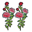 1Pair Patches For Clothing Multicolor Rose Flower Embroidery Patches For ClothFT
