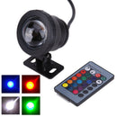 10W RGB LED Light Fountain Pool Pond Spotlight Underwater Waterproof + Remo I6G4