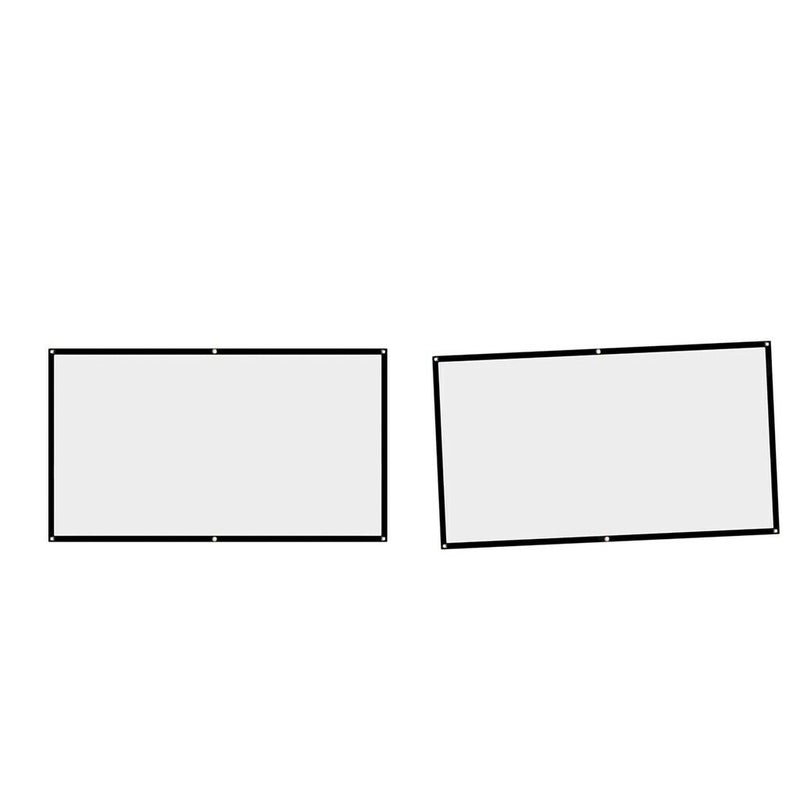 2pcs Foldable 16:9 Projection Screen Home Theater Movie