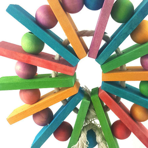 Wood Toys Birds Vogel Chew Bite Pet Cage Decoration Pendant Parrot Wicker