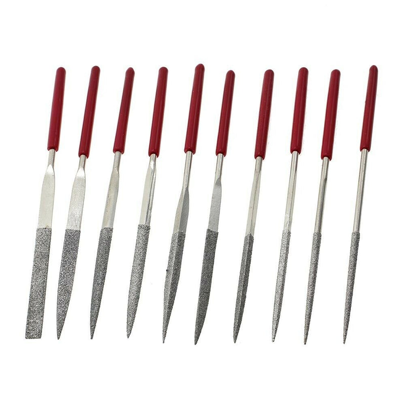 High Quality 10 Pcs Diamond Blade Needle File Coated Cutting Riffler Repair Tool