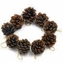 Pack of 9 Decorative Hanging Pinecone Christmas Tree Decorations Q1V5