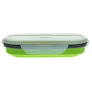 Silicone Lunch Box Portable Foldable Food Storage Container Green