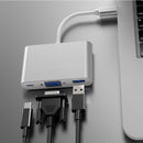 Type-C to VGA Adapter Cable + HUB + PD 3 in 1 Docking Station Type-C to m C8Z4