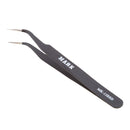 2 Pieces Matte Non-slip X Type Pointed Straight Curved Tweezers Repair Tool