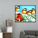 Christmas Bird 5D DIY Full Round Diamond Painting Festival Decor Mosaic Kit