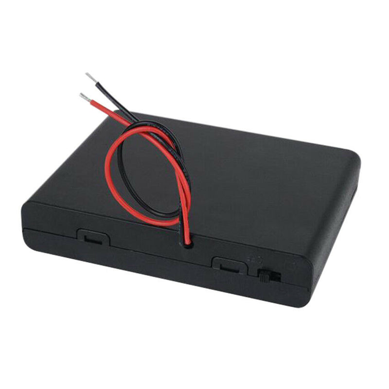 1.5V AA Battery Holder Storage Case box 6x Case ON/OFF Switch with Spring Clip
