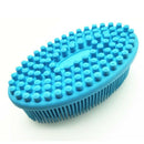 Blue Soft Silicone Body Brush Massage Scrub Bath Brush For Baby Shower Wash P2J8