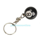 2pcs Billiard Pool Keychain Snooker Table Ball Key Ring Gift Lucky NO.8