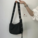 Women Nylon Shoulder Bag Street Zipper Purses Messenger Underarm Handbags