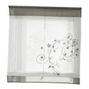 Liftable Floral Short Roman Curtain Drape Window Sheer Voile 60x120cm Grey