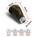 Camouflage Car Shifter Gear Stick Knob Head Manual Automatic 4 Plastic Adap