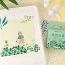 45Pcs/set GreenTree Stickers Forest DIY Craft Stickers Paper Adhesive Stick F1S7