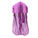 2x Unisex Trendy Color Du-Rag Wave Cap Durag Headwrap with Long Straps