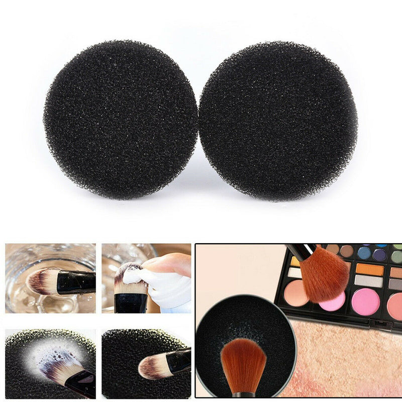 2Pcs Color Makeup Brush Clean Eye Shadow Sponge Cleaner Tool Switch Cosmetic TEC