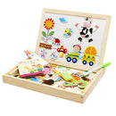 Kids Magnetic Drawing Board Wooden Children Puzzles Educational Puzzle Kid Toys