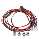 2 Set Headlights 3mm for 1/5 1/8 1/10 1/12 1/16 RC Car Truck 4 LED Light Kit