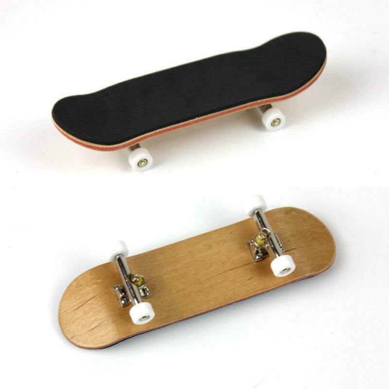 New Complete Wooden Fingerboard Finger Skate Board Grit Box Foam Tape New