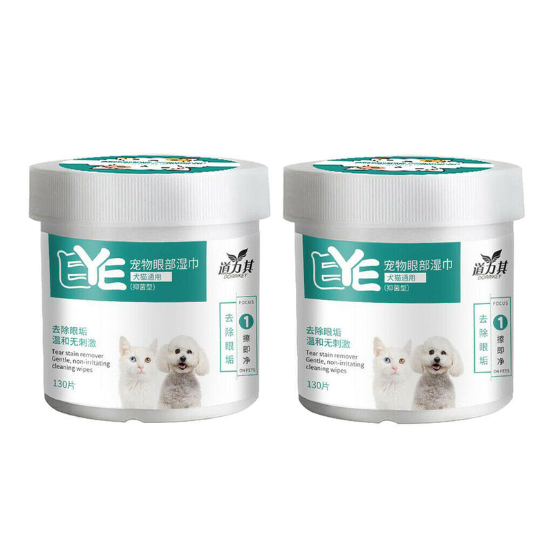 2 Pack Pet Eye Wet Wipes Well Soaked Dog Tear Cleaning Towels Stain Wipes Pads