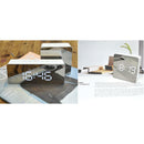 Table LED Clock - Time Snooze Alarm Clock Mirror Thermometer - Rectangle