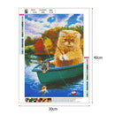 5D DIY Full Drill Diamond Painting Fishing Cat Cross Stitch Embroidery Kits