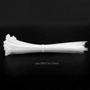 200pcs White Black Cable Wire Zip Tie Self Locking Nylon Cable Ties Strap