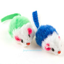 10X Colorful Plush Mouse Mice Pet Cat Toys Mini Funny Playing Sound Interactive