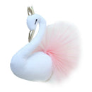 Elegant Swan Throw Pillow Ornament for Photography Props Wedding Decor Pink
