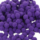 500Pcs Vibrant Colours Fluffy Small Craft Pompoms 18mm Purple