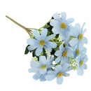 Artificial Silk  Flower Bouquet 5 Stems 10 Heads, 33cm/12.99''-Blue