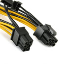 PCI-E 6-pin to 2x 6+2-pin (6-pin/8-pin) Power Splitter Extension Cable Express J