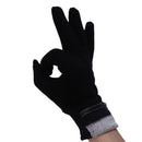 Touch Gloves Winter Warm Gloves Mittens for Touch Screen (black) G8U3