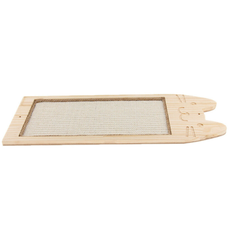 Pet Cat Kitten Wooden Scratch Plate Scratcher Pad Seize Catch Board Mat S