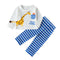 Autumn Toddler Long Sleeve T-shirt Tops Stripe Pants Clothes Set (3-6M) A